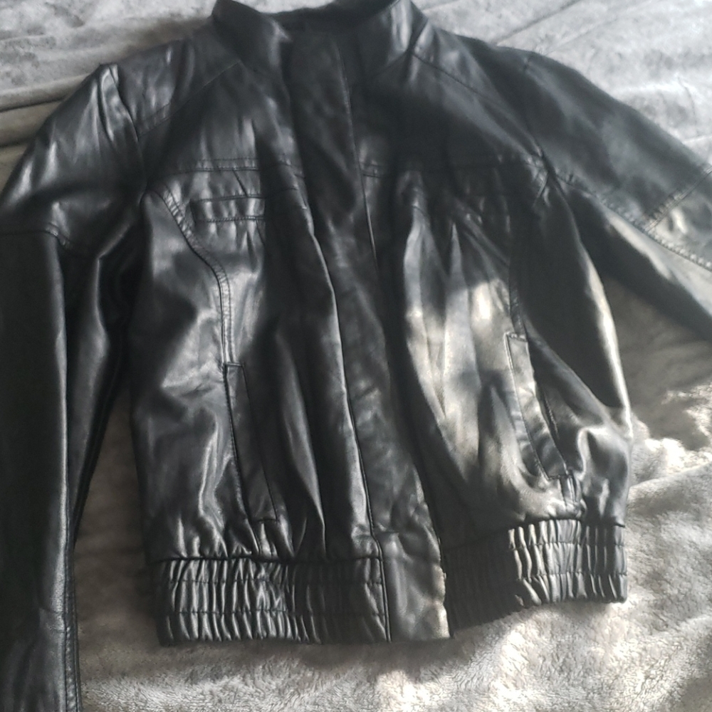 Faux leather jacket